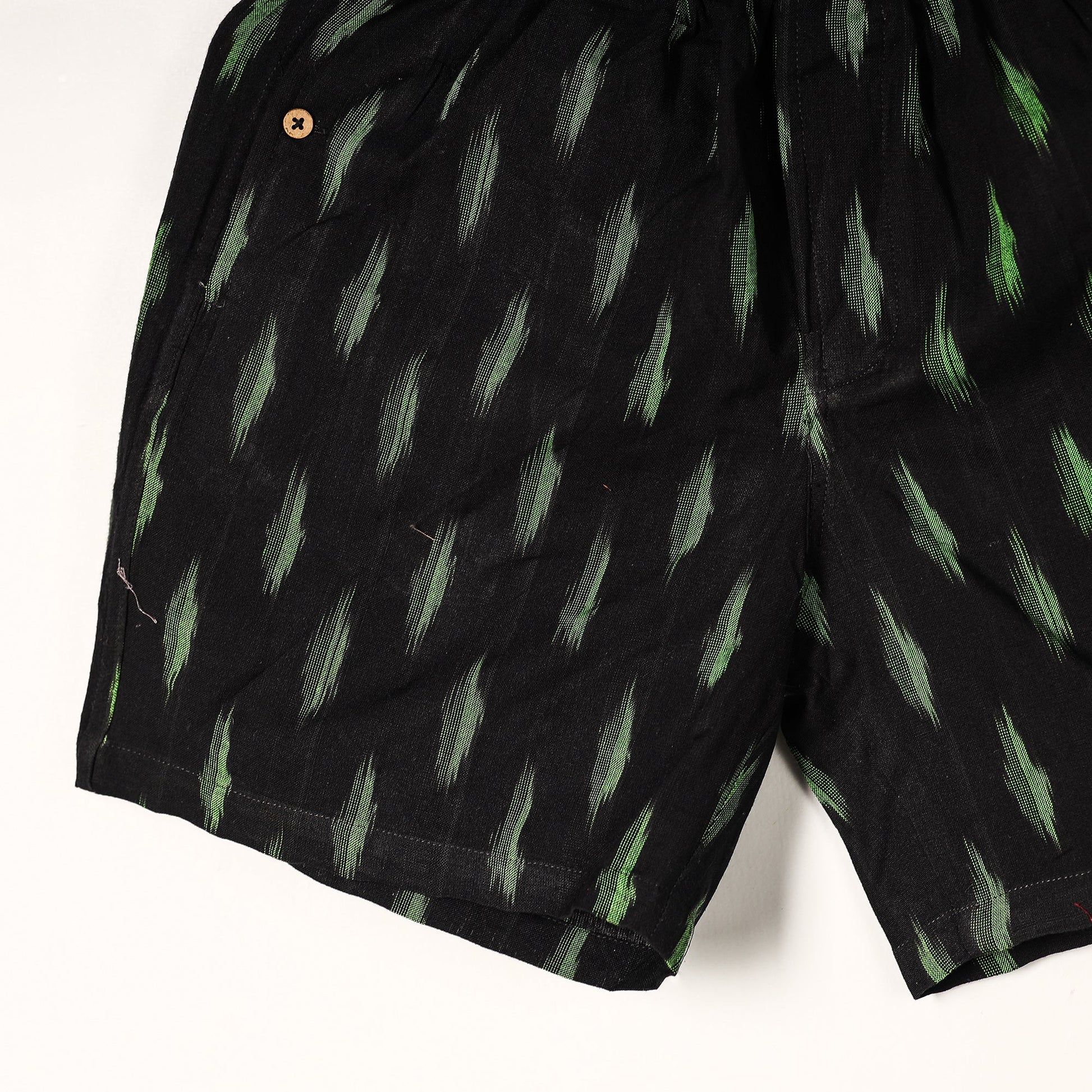 Black - Pochampally Ikat Cotton Unisex Boxer/Shorts