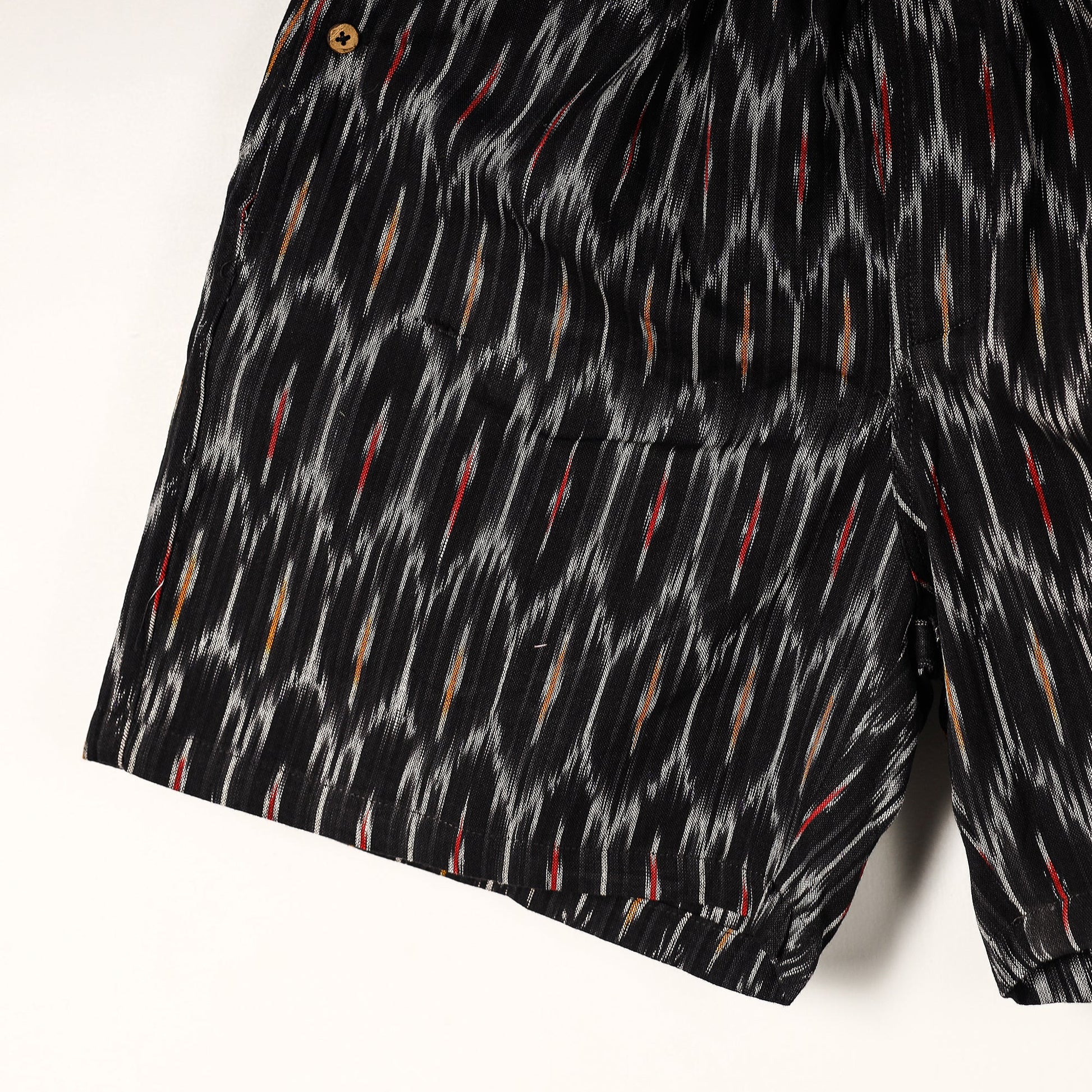 Black - Pochampally Ikat Cotton Unisex Boxer/Shorts