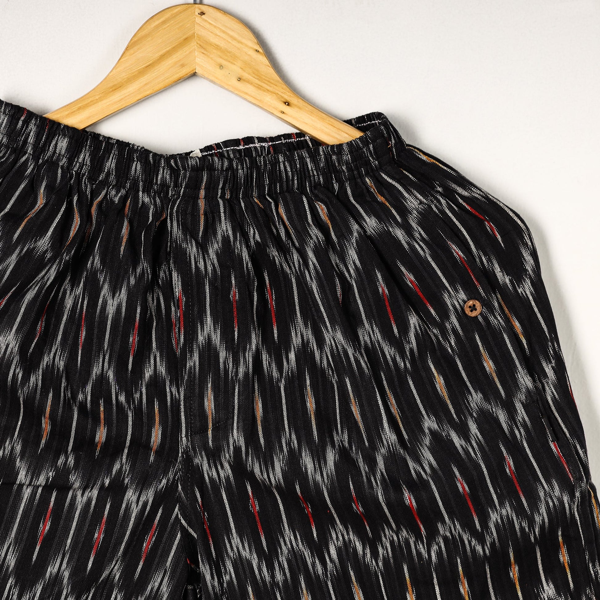 Black - Pochampally Ikat Cotton Unisex Boxer/Shorts