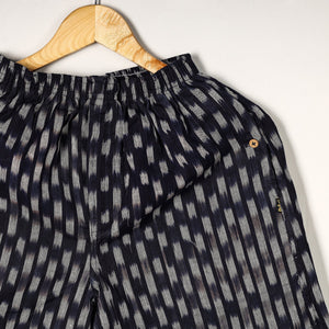 Black - Pochampally Ikat Cotton Unisex Boxer/Shorts