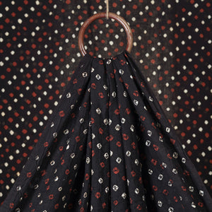 Black - Kutch Tie-Dye Cotton Bandhani Fabric 03