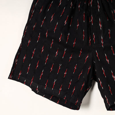Black - Pochampally Ikat Cotton Unisex Boxer/Shorts