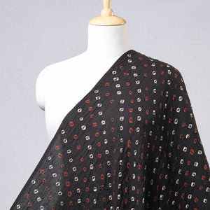 Black - Kutch Tie-Dye Cotton Bandhani Fabric 03