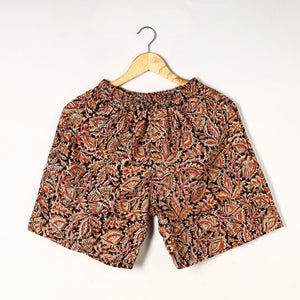 Brown - Kalamkari Block Printed Cotton Unisex Boxer/Shorts