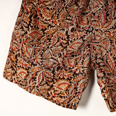Brown - Kalamkari Block Printed Cotton Unisex Boxer/Shorts