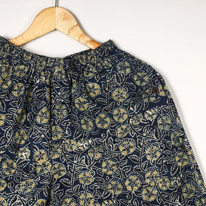 Blue - Ajrakh Block Printed Cotton Unisex Boxer/Shorts