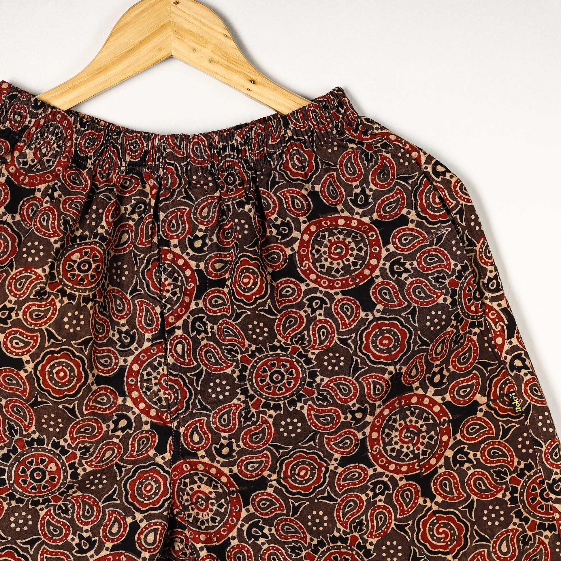 Brown - Ajrakh Block Printed Cotton Unisex Boxer/Shorts