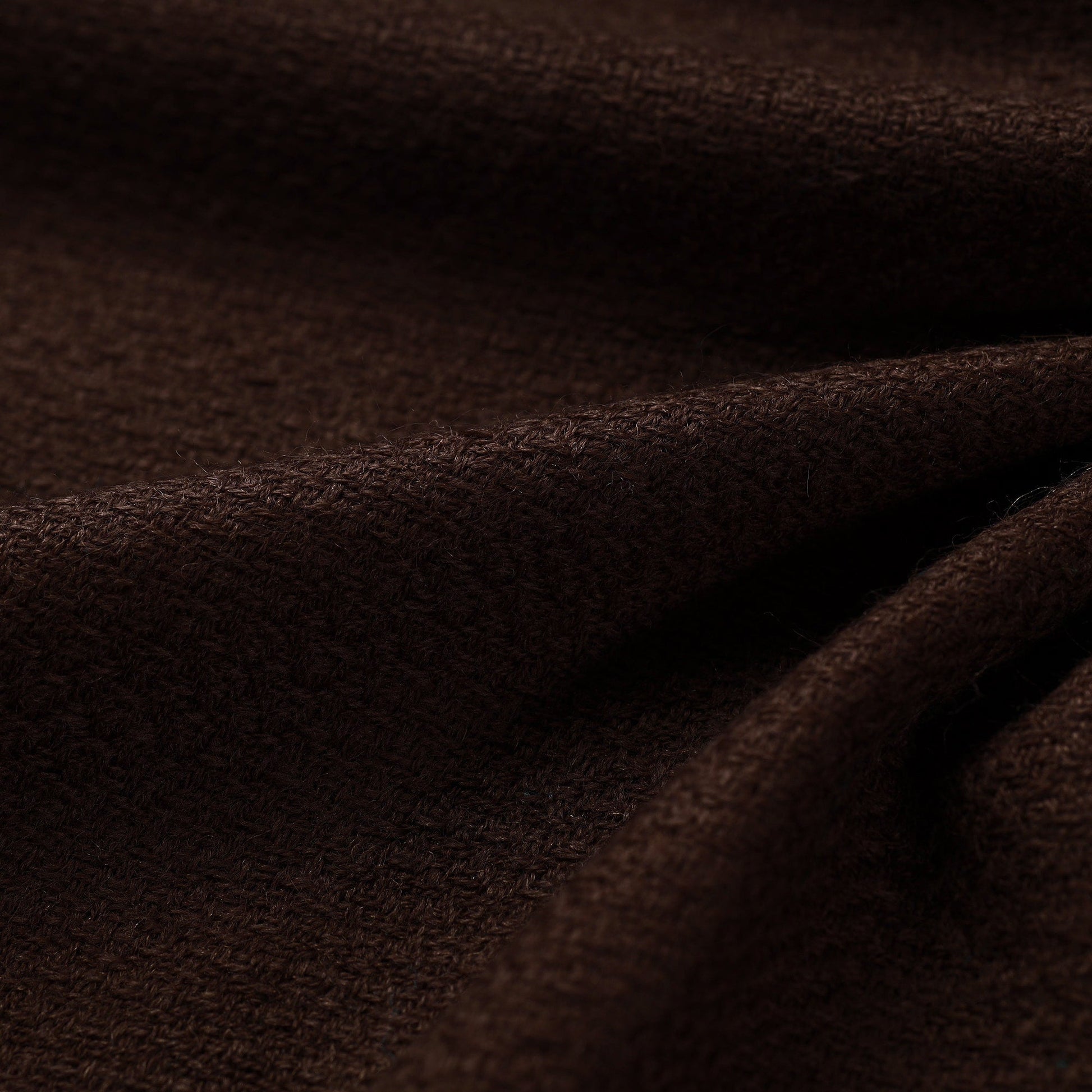 Brown - Kumaun Handwoven Merino Woollen Fabric 02