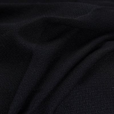 Black - Kumaun Handwoven Merino Woollen Fabric 07