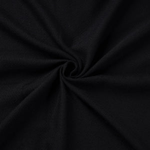 Black - Kumaun Handwoven Merino Woollen Fabric 07