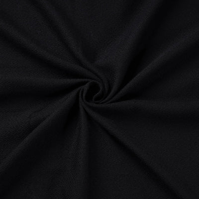 Black - Kumaun Handwoven Merino Woollen Fabric 07