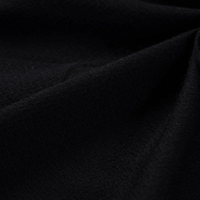 Black - Kumaun Handwoven Merino Woollen Fabric 07
