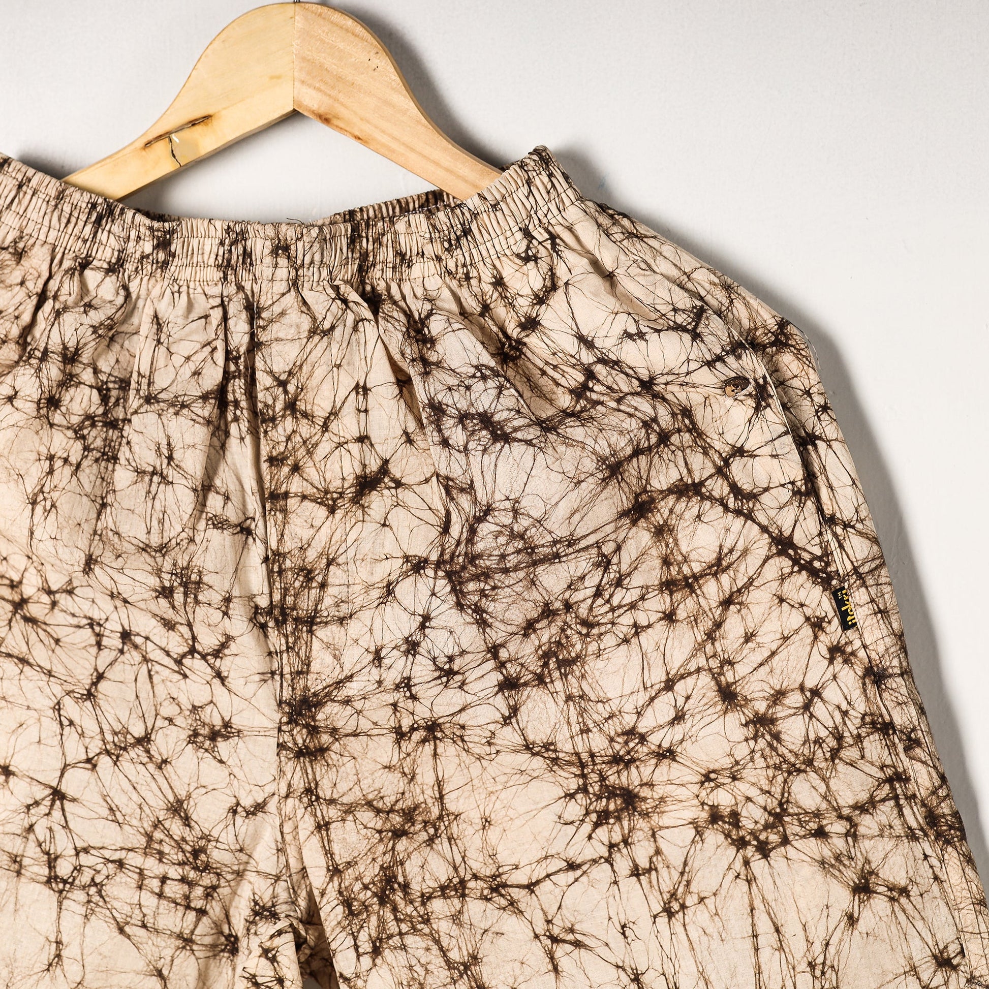 Beige - Hand Batik Printed Cotton Unisex Boxer/Shorts