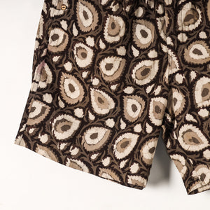 Brown - Bagru Block Printed Cotton Unisex Boxer/Shorts