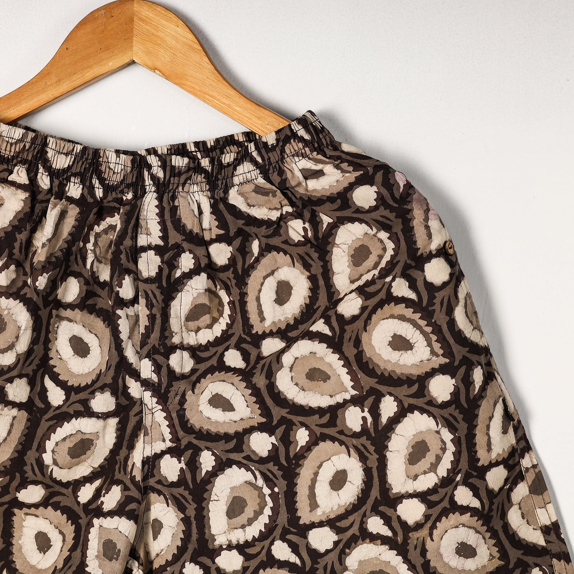 Brown - Bagru Block Printed Cotton Unisex Boxer/Shorts