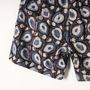 Blue - Bagru Block Printed Cotton Unisex Boxer/Shorts