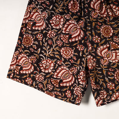 Black - Bagru Block Printed Cotton Unisex Boxer/Shorts