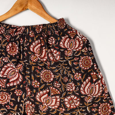 Black - Bagru Block Printed Cotton Unisex Boxer/Shorts