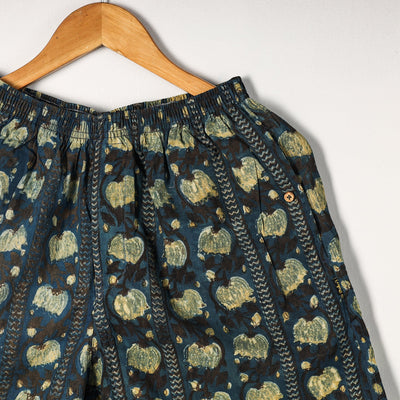 Blue - Bagru Block Printed Cotton Unisex Boxer/Shorts