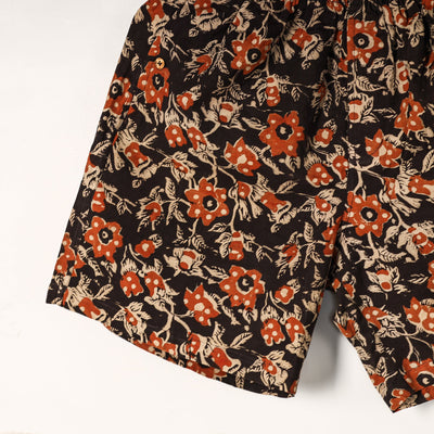 Black - Bagru Block Printed Cotton Unisex Boxer/Shorts