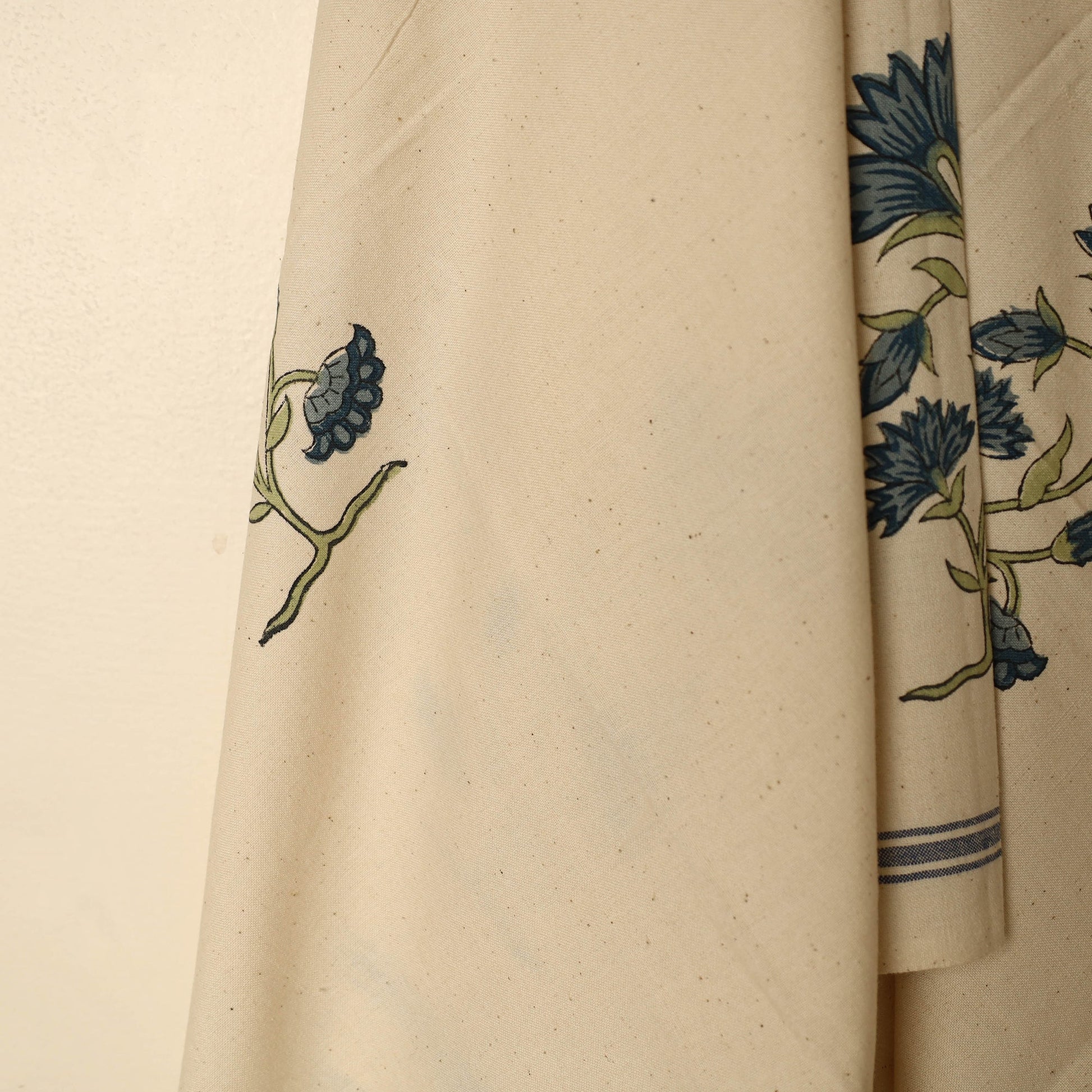 Beige - Block Printed Handloom Cotton Sanganeri Towel 27