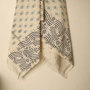 Beige - Block Printed Handloom Cotton Sanganeri Towel 28