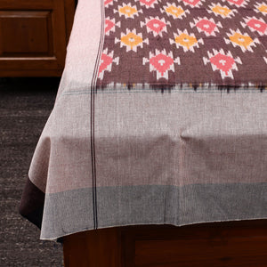 Brown - Cotton Pochampally Ikat Bedsheet 35