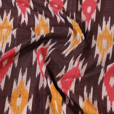 Brown - Cotton Pochampally Ikat Bedsheet 35