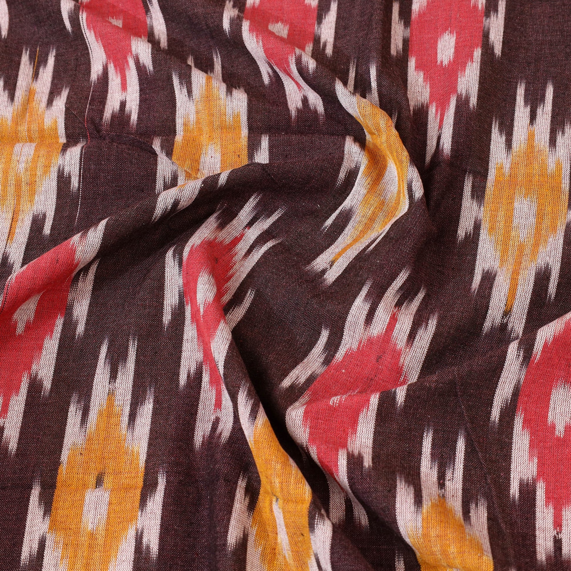 Brown - Cotton Pochampally Ikat Bedsheet 35