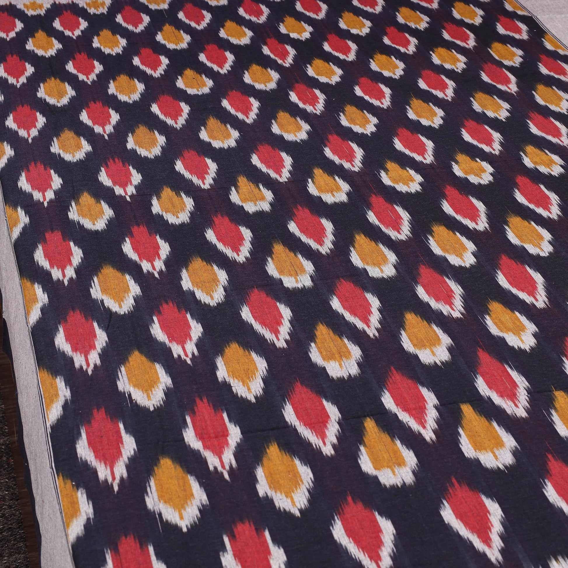 Blue - Cotton Pochampally Ikat Bedsheet 39