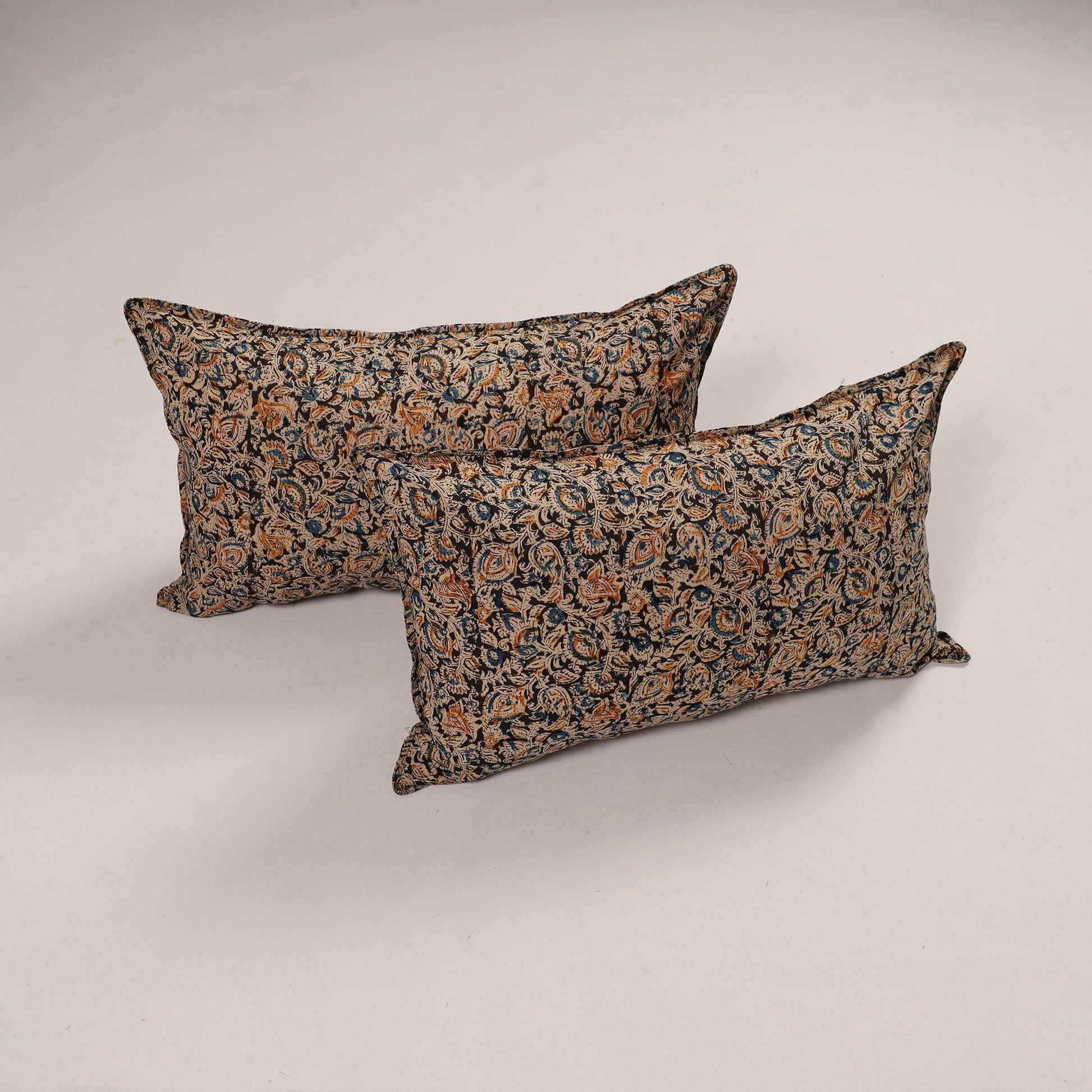 Black - Set of 2 Handcrafted Cotton Pillow Covers 26