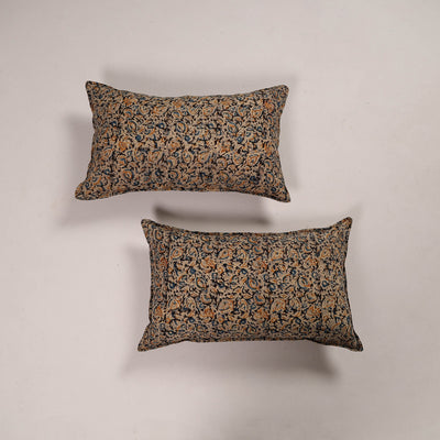 Black - Set of 2 Handcrafted Cotton Pillow Covers 26