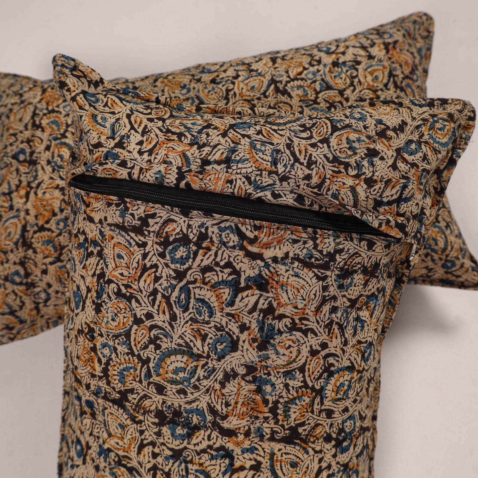Black - Set of 2 Handcrafted Cotton Pillow Covers 26