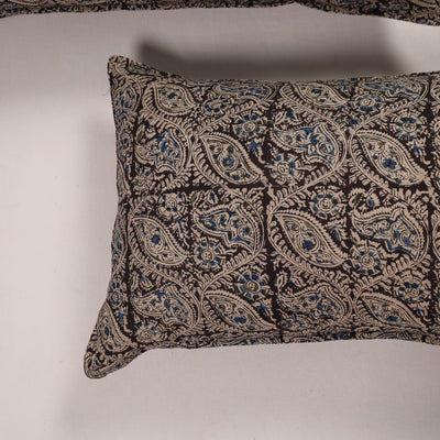 Black - Set of 2 Handcrafted Cotton Pillow Covers 35