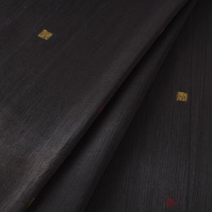 Black - Srikakulam Jamdani Thread Buti Pure Handloom Cotton Fabric