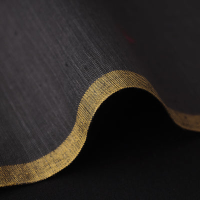 Black - Srikakulam Jamdani Thread Buti Pure Handloom Cotton Fabric