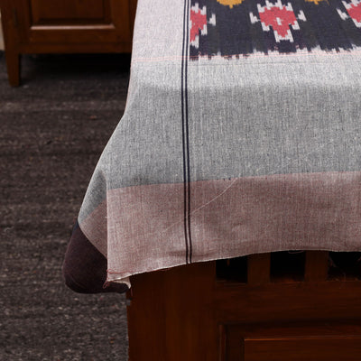 Black - Cotton Pochampally Ikat Bedsheet 56