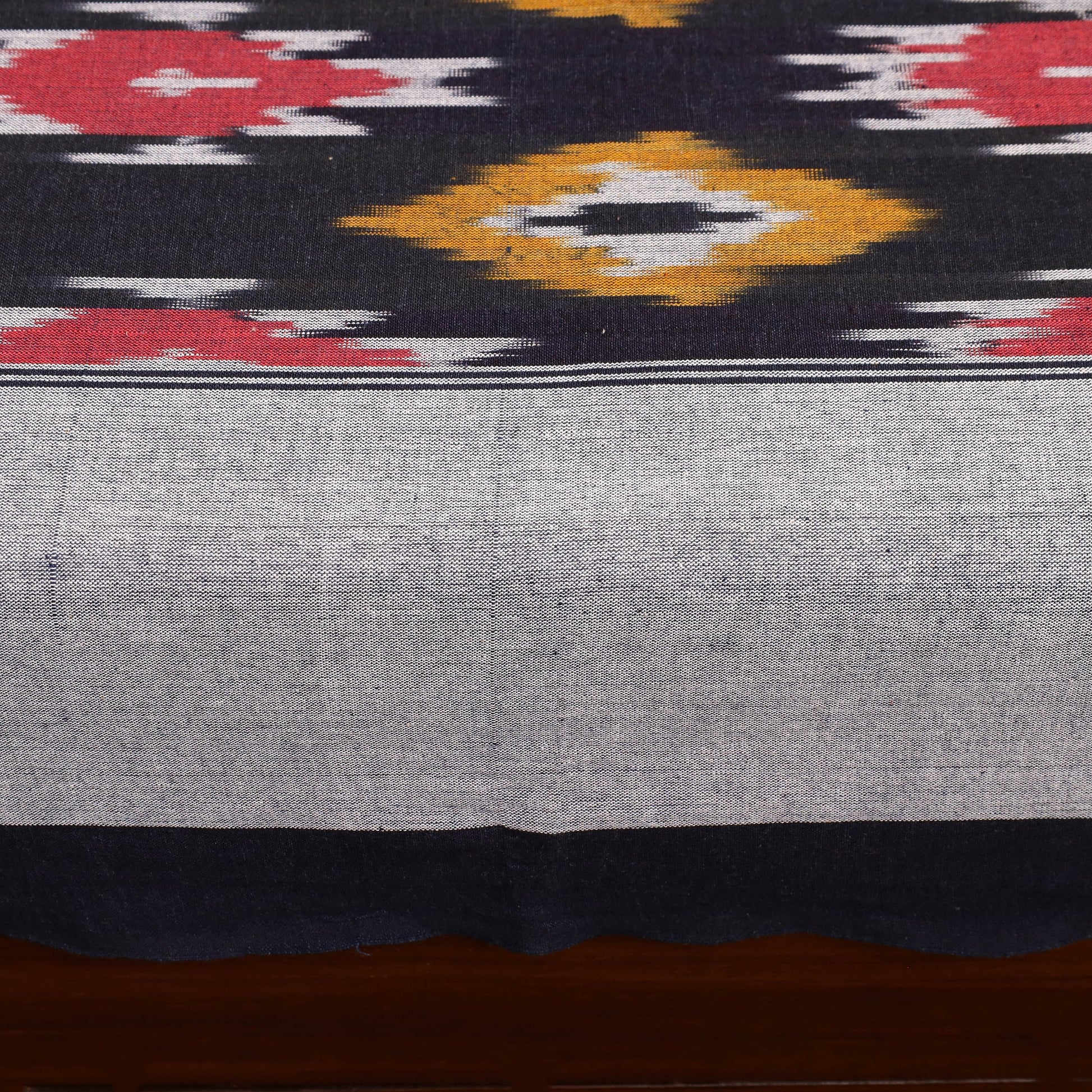 Black - Cotton Pochampally Ikat Bedsheet 56
