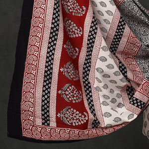 Beige - 3pc Bagh Print Cotton Dress Material Set 15
