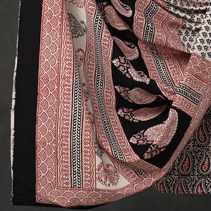 Black - 3pc Bagh Print Cotton Dress Material Set 32
