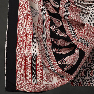 Black - 3pc Bagh Print Cotton Dress Material Set 32
