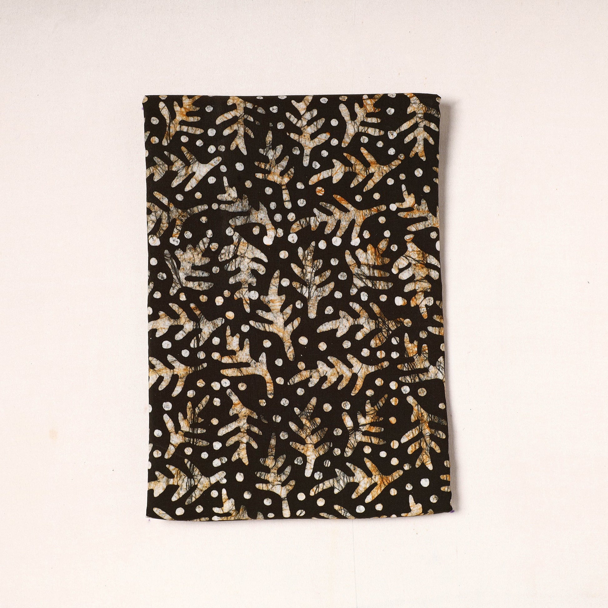 Black - Hand Batik Printed Cotton Precut Fabric (1.5 meter) 08