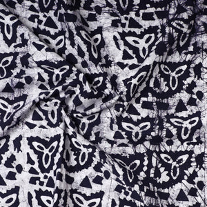 Black - Hand Batik Printed Cotton Precut Fabric (0.7 meter) 17