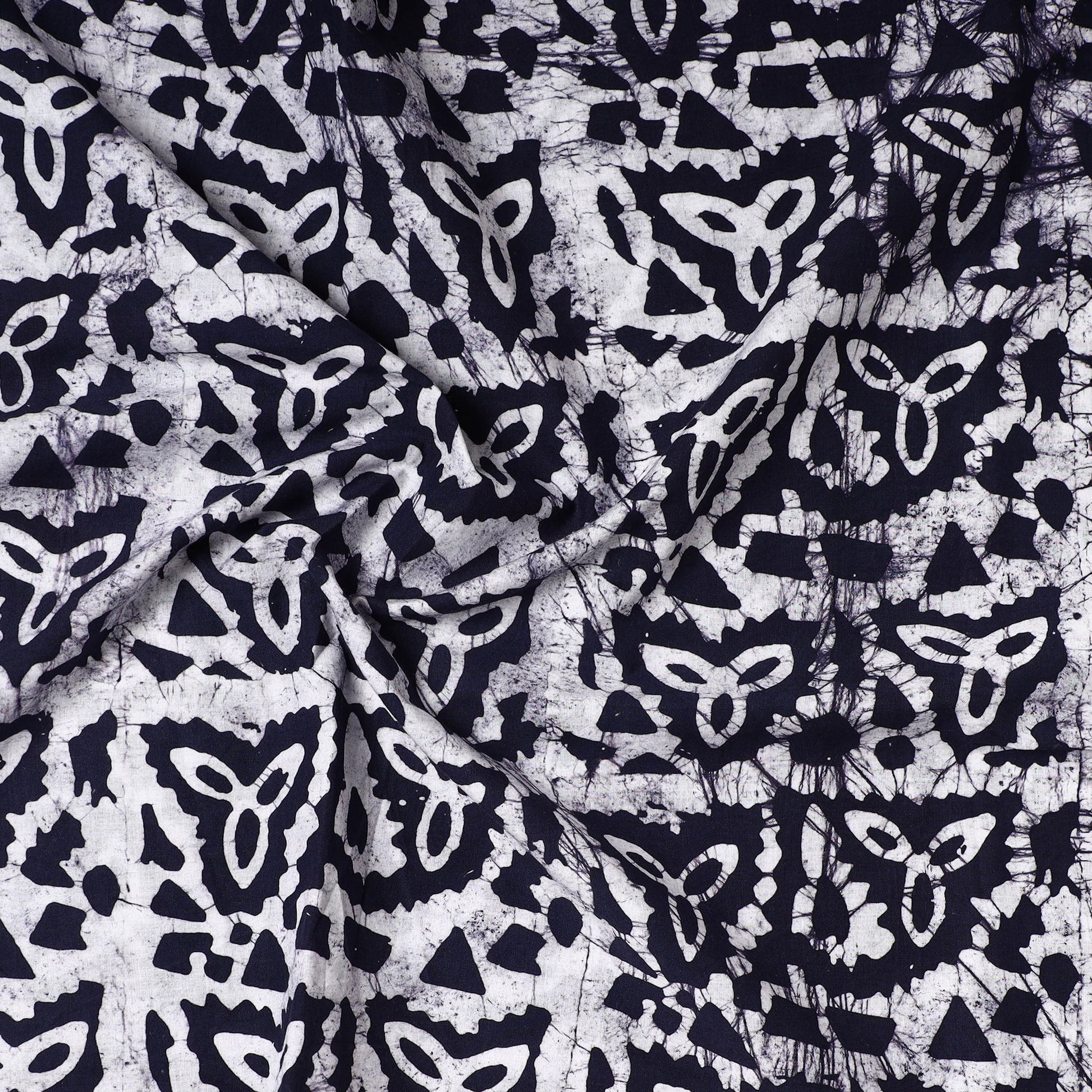 Black - Hand Batik Printed Cotton Precut Fabric (0.7 meter) 17