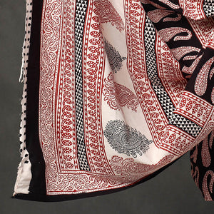 Black - 3pc Bagh Print Cotton Dress Material Set 52