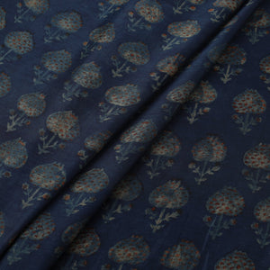 Natural Dyed Chanderi Silk Akola Print Fabric 01