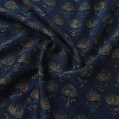 Natural Dyed Chanderi Silk Akola Print Fabric 01