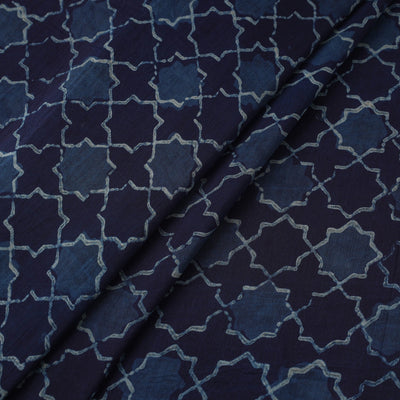 Natural Dyed Chanderi Silk Akola Print Fabric 02