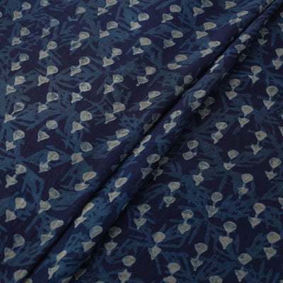 Natural Dyed Chanderi Silk Akola Print Fabric 03