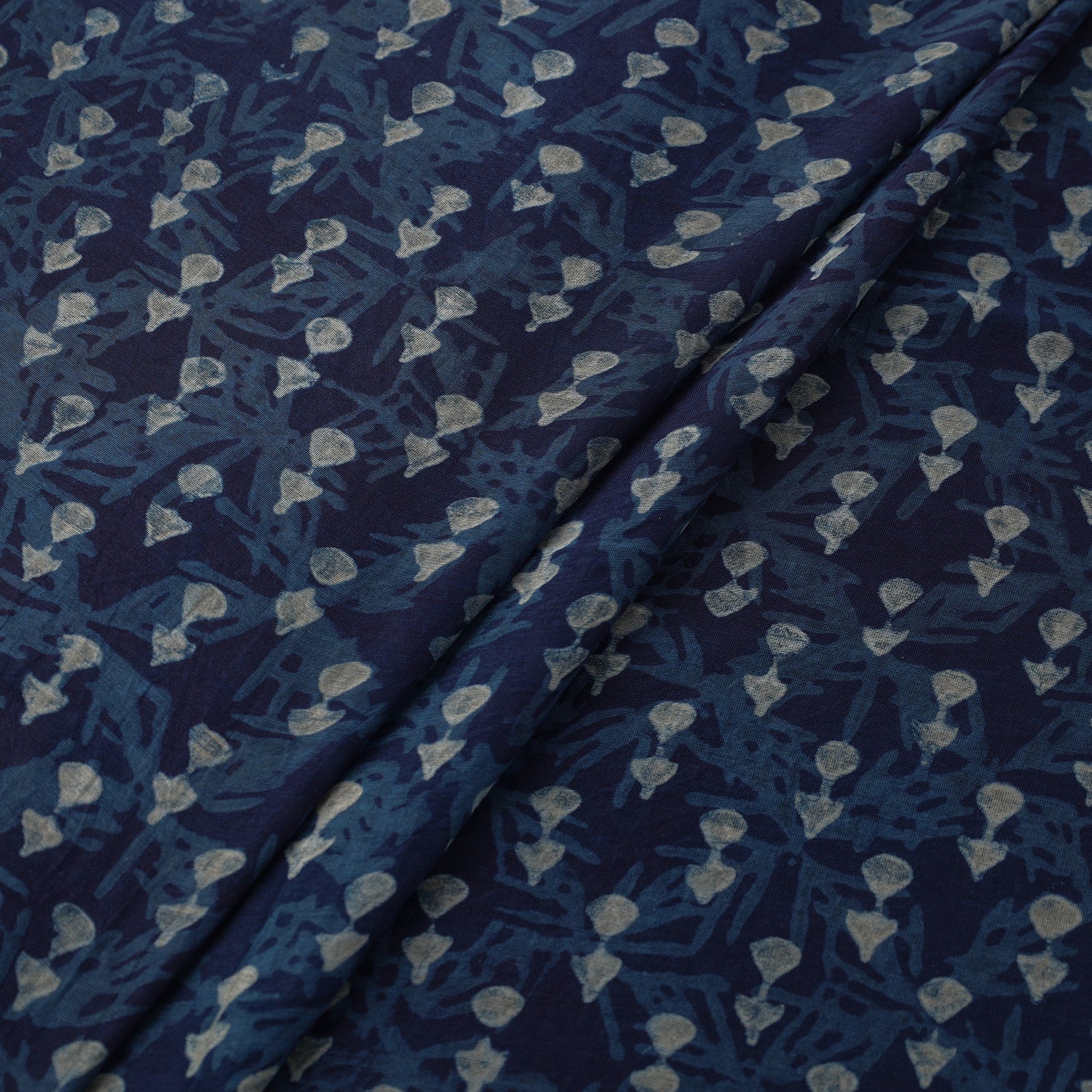 Natural Dyed Chanderi Silk Akola Print Fabric 03